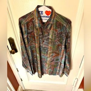 Jhane Barnes long-sleeved shirt Size XL. Multi-colored.